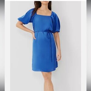 NWT Ann Taylor puff sleeve square neck dress